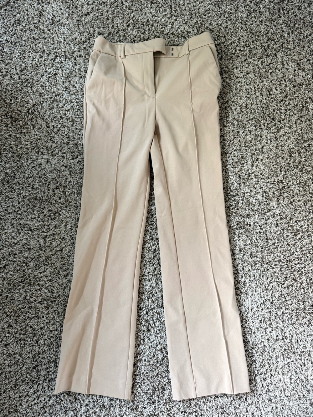 Express Straight Leg Dress Pants in Light Beige